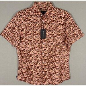 NWT Mizzen Main Halyard Performance Shirt Mens S Art Deco AOP Button Up Stretch